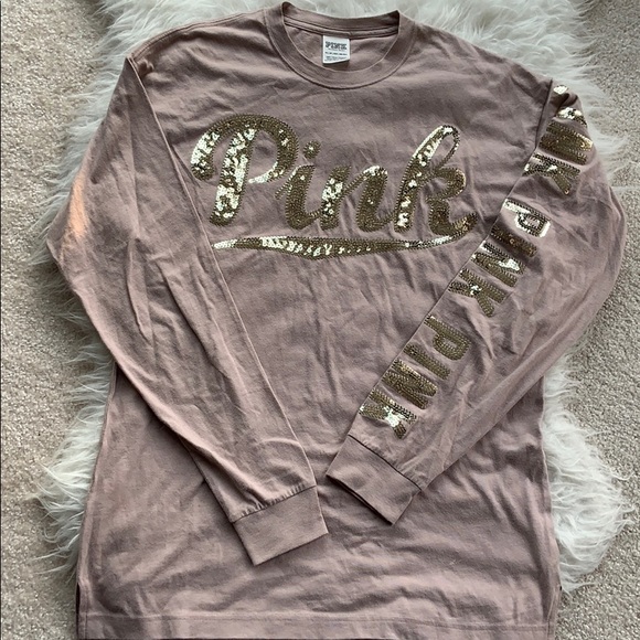 VS PINK Sequined Tee - Picture 1 of 4
